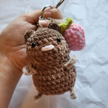 Load image into Gallery viewer, Crochet hamster keyring/bag-charm