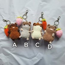 Load image into Gallery viewer, Crochet hamster keyring/bag-charm