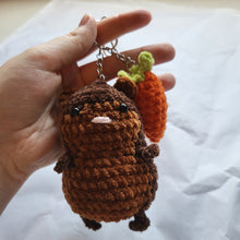 Load image into Gallery viewer, Crochet hamster keyring/bag-charm
