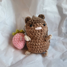 Load image into Gallery viewer, Crochet hamster keyring/bag-charm
