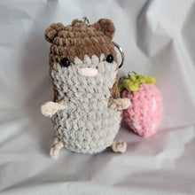 Load image into Gallery viewer, Crochet hamster keyring/bag-charm
