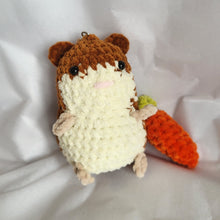Load image into Gallery viewer, Crochet hamster keyring/bag-charm
